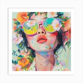 'Floral Girl' 1 Art Print