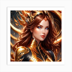 Golden Goddess hj Art Print