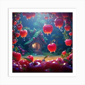 Apple House In The Forest Art Print