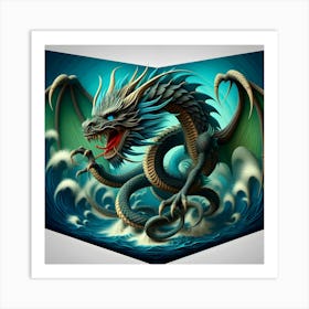 Dragon In The Ocean Art Print