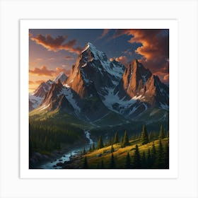 Mountain Landscape 24 Art Print