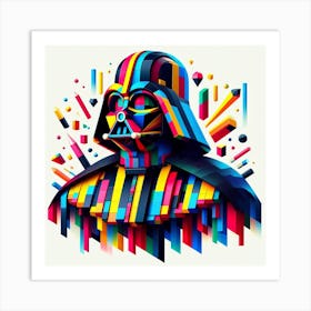 Darth Vader Multi Color Star Wars Art Print Art Print