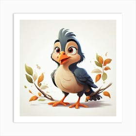 Cartoon Bird Art Print