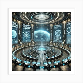 A Highly Detailed Science Fiction Illustration Of 2 1 Art Print