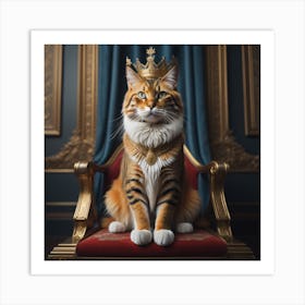 King Cat Art Print