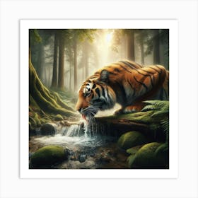 Tiger In The Forest 5 Art Print