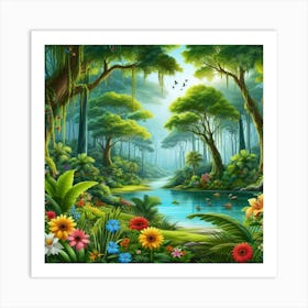 Jungle Scene Art Print