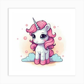 Cute Unicorn 610 Art Print