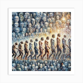 Evolution Of Human And AI The Journey Art Print