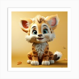 Cute Cheetah Cub Art Print