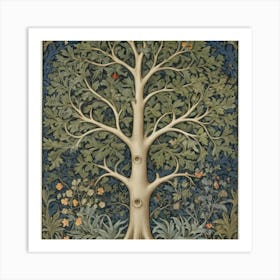 William Morris London Exhibition Poster Tree Of Life Botanical Art Print 2 Art Print