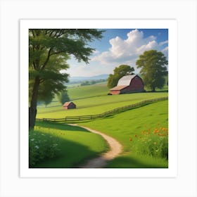 Farm In The Countryside 32 Art Print