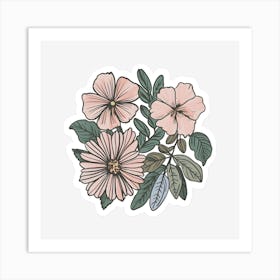 Pink Flowers 5 Art Print