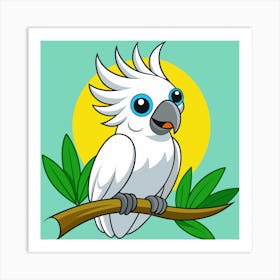 Cockatoo illustration Art Print