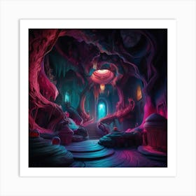 Dark Fantasy Cave Art Print