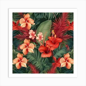 Tropical Flower Bloom Art Print