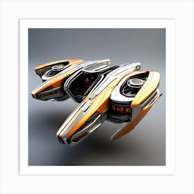 Futuristic Spaceship 73 Art Print