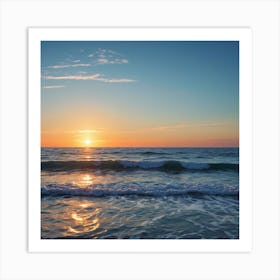 Sunset At The Beach Art Print