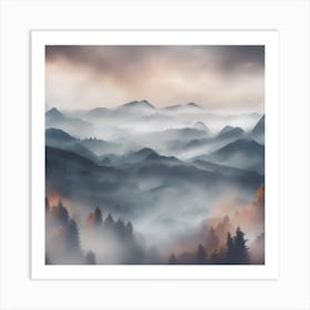 In the clouds Art Print