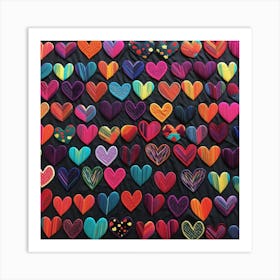 Heart Collage Art Print