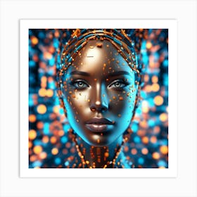 Futuristic Woman Art Print