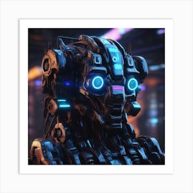 Futuristic Robot 78 Art Print