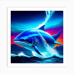 Whale In The Ocean Art Print