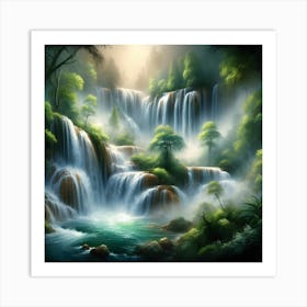 Waterfalls 2 Art Print