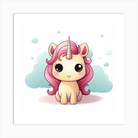 Cute Unicorn 295 Art Print