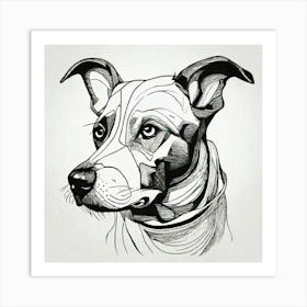 Friendly dog 1 Art Print