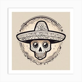 Day Of The Dead Skull 77 Art Print