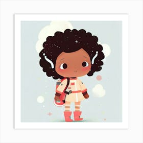 Little Girl In Space 1 Art Print