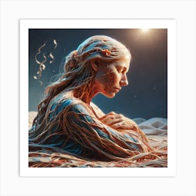 Woman In The Water Art Print