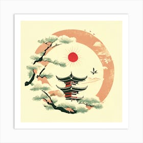 Japanese Pagoda Art Print