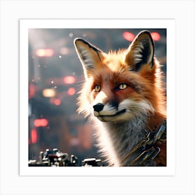 Fox In The City Art Print