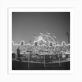 Klamath Falls, Oregon, Carnival Rides At The Circus By Russell Lee Art Print