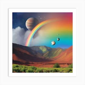 A Beautiful Rainbow Between Earth And Mars 1 Art Print