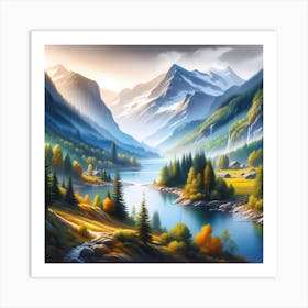 Switzerland Landscape Art Print