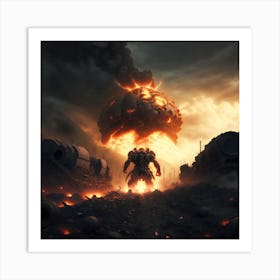 Battle Against Evil Art Print