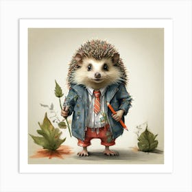 Hedgehog 40 Art Print