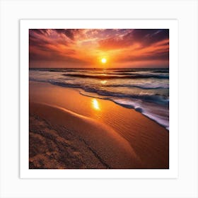 Sunset On The Beach 277 Art Print