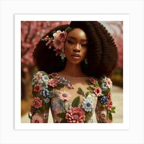 Afro-Floral Art Print