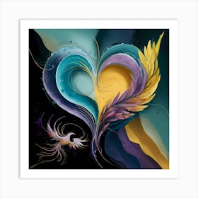 Winged Heart Art Print