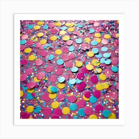 Colorful Confetti 4 Art Print