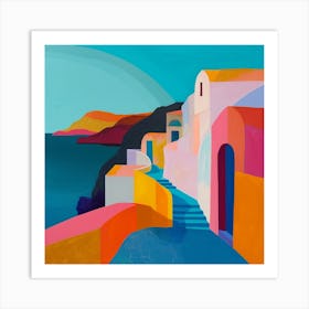 Abstract Travel Collection Greece 7 Art Print