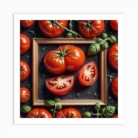 Tomatoes In A Frame 20 Art Print