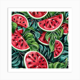 Watermelon Slices (12) Art Print