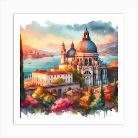 Watercolor Of Venice 10 Art Print