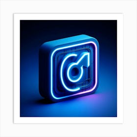 Neon Sign Icon Art Print