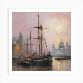 St Paul'S Cathedral From The Thames Art Print